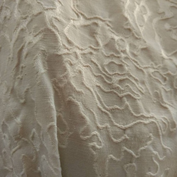 Vintage 50s Cocktail Dress 36" Bust Cream "A Lawrence Original" Jacquard - Picture 5 of 15